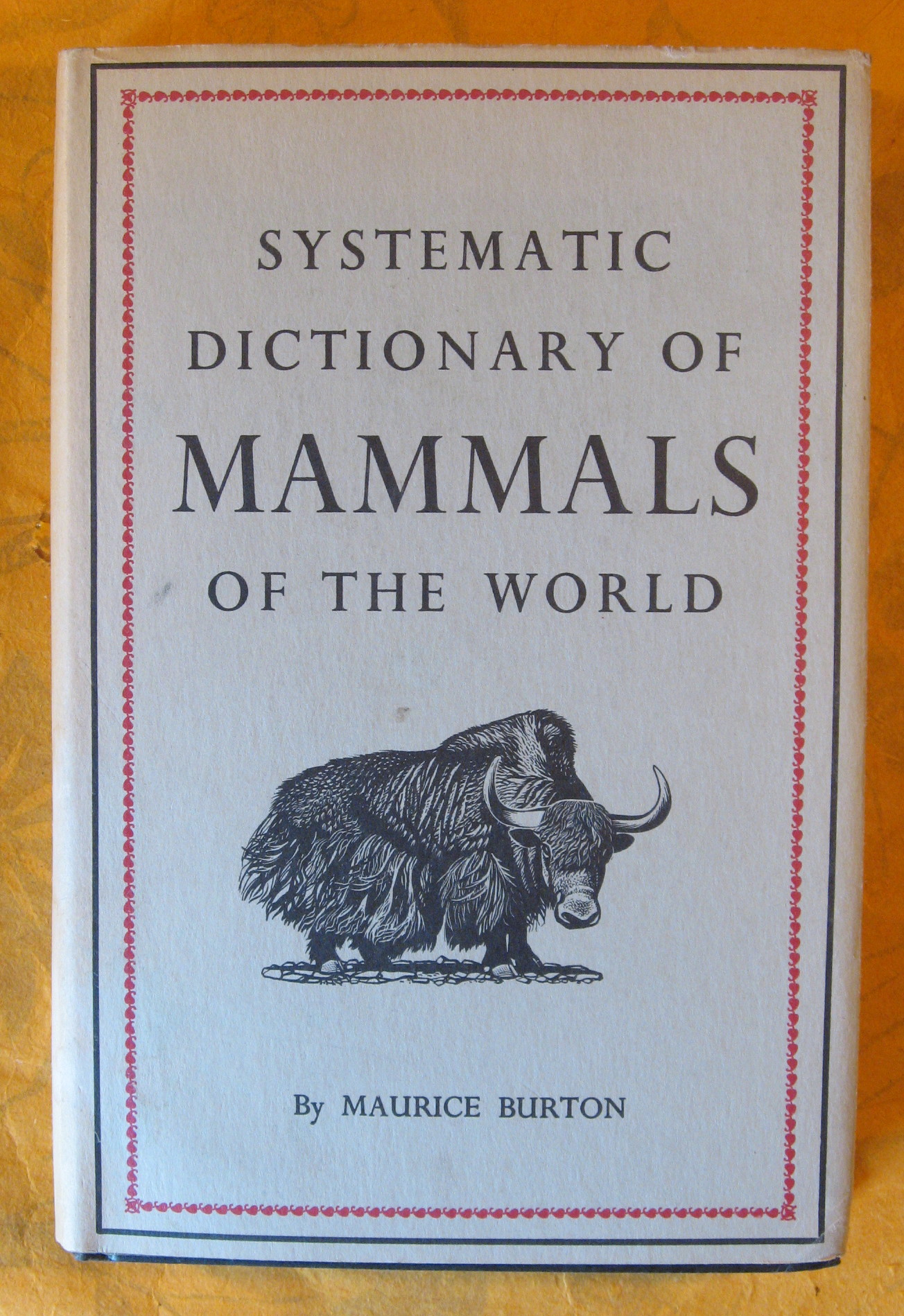 Image for Systematic Dictionary of Mammals of the World