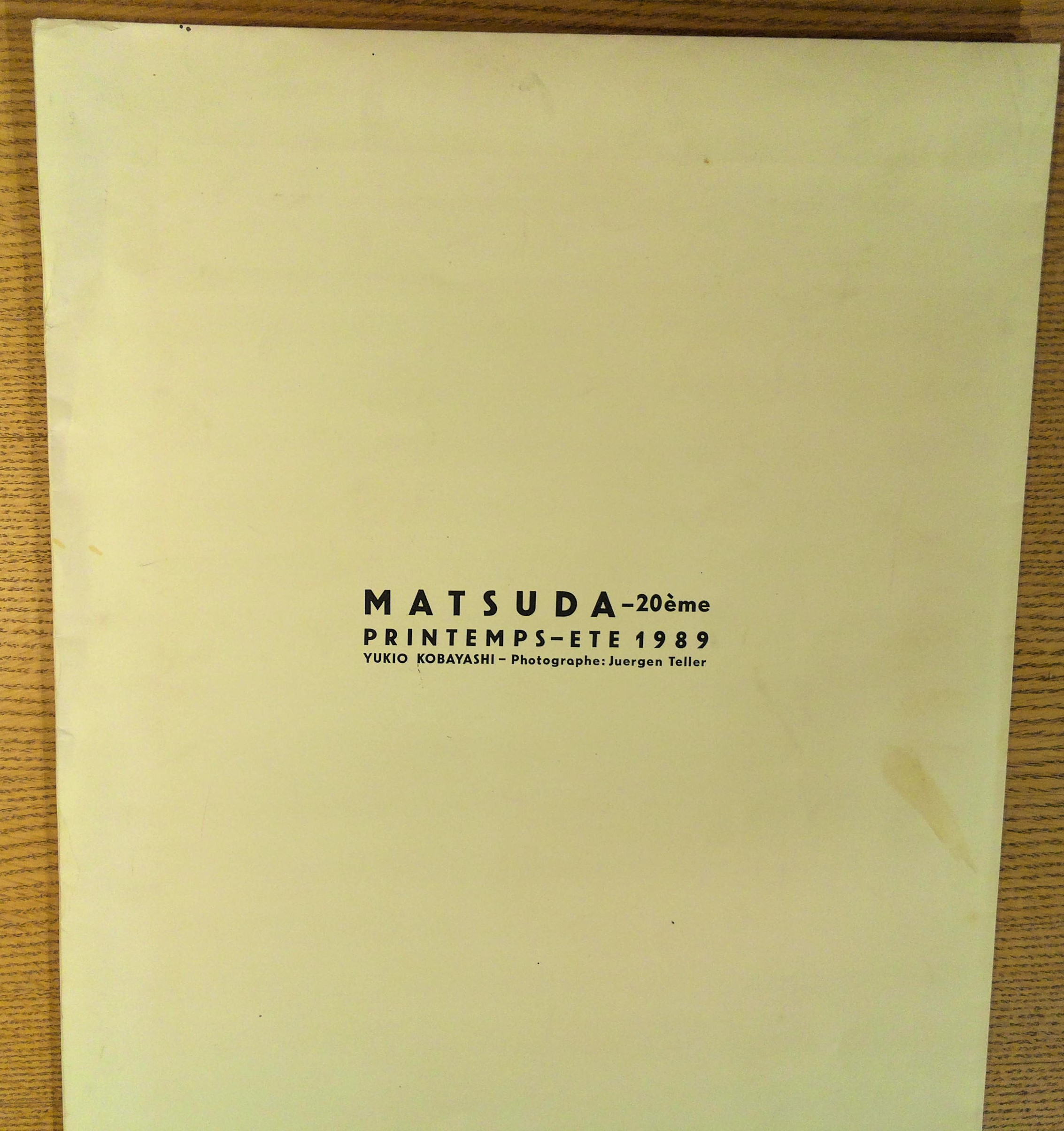 Matsuda -- 20 Eme; Printemps - Ete 1989 ( Matsuda Spring/ Summer 1989) Looseleaf Print Portfolio