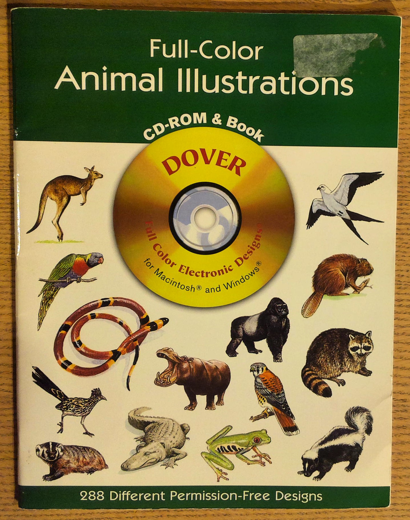 Full-Color Animal Illustrations CD-ROM and Book