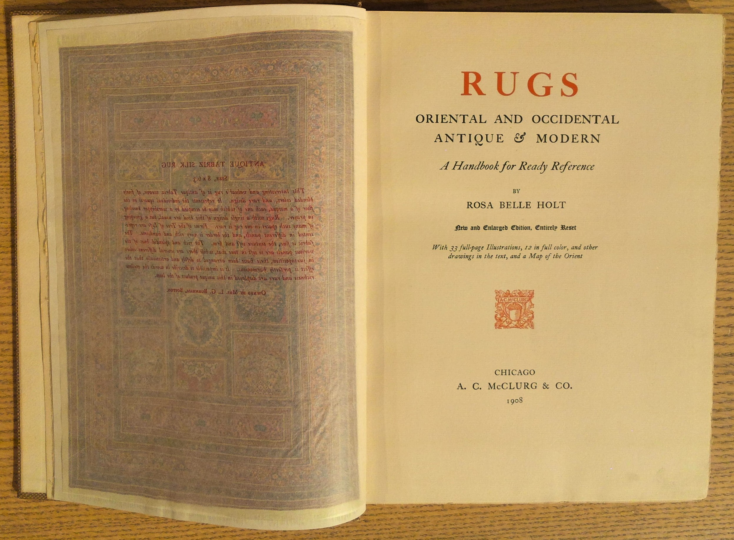 Rugs: Oriental and Occidental Antique & Modern: A Handbook for Ready Reference