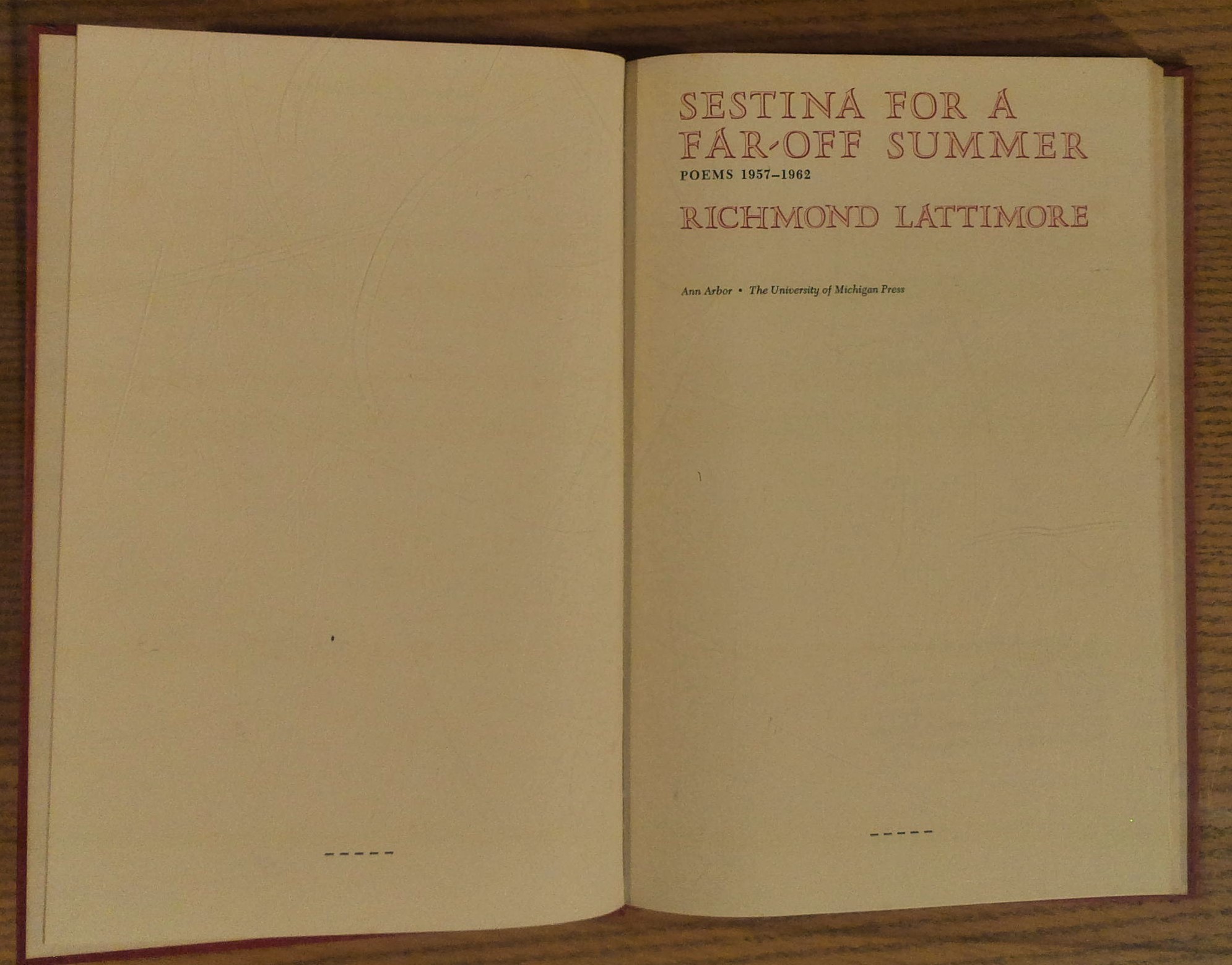 Sestina for a Far-Off Summer: Poems 1957-1962