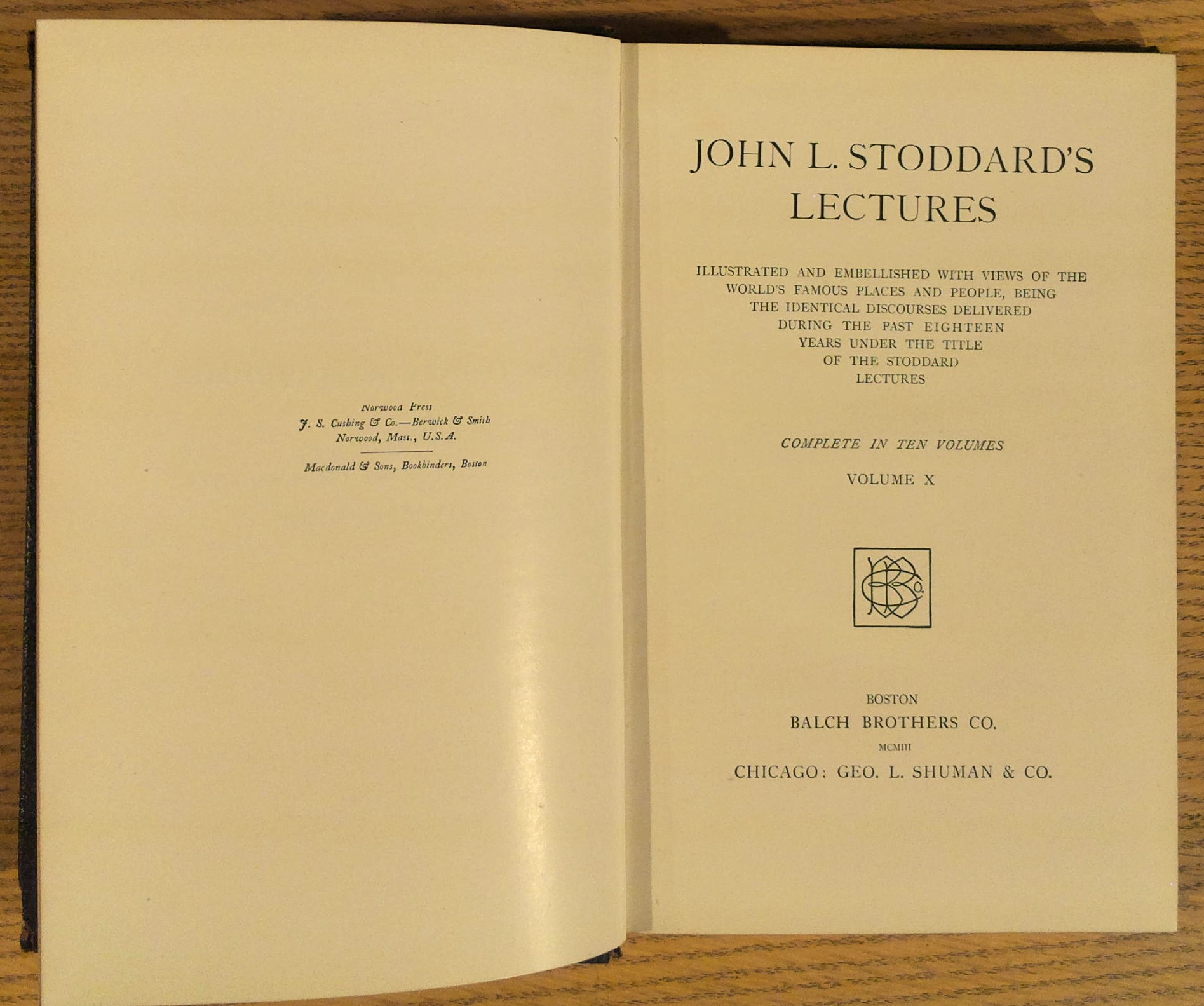 John L. Stoddard's Lectures: Volume X