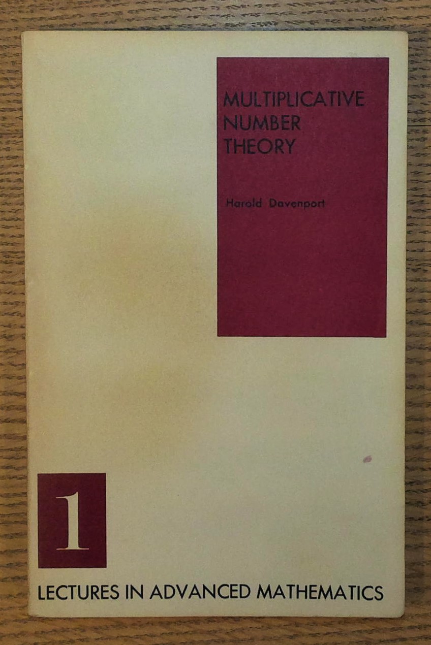 Multiplicative Number Theory